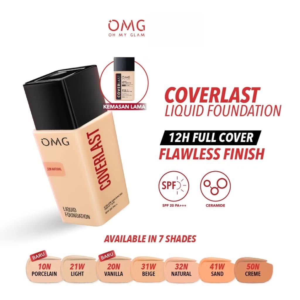 OMG Oh My Glam Coverlast Liquid Foundation