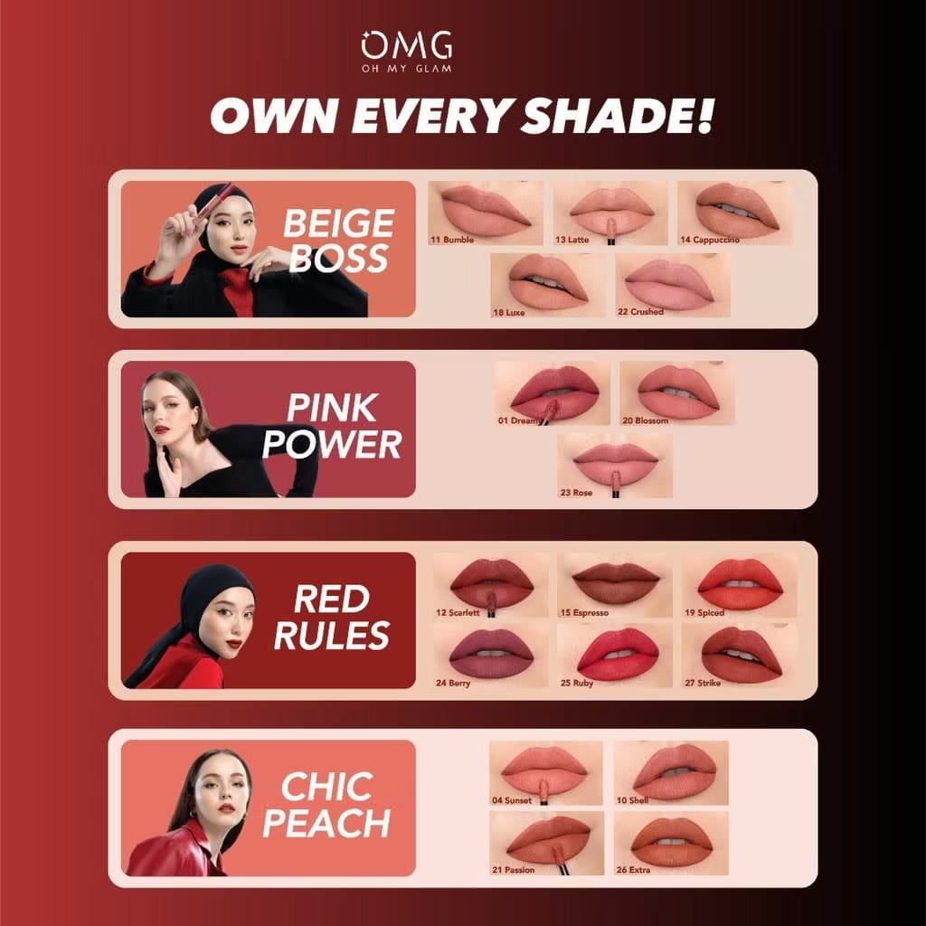 OMG Oh My Glam Matte Kiss Lip Cream - Image 4