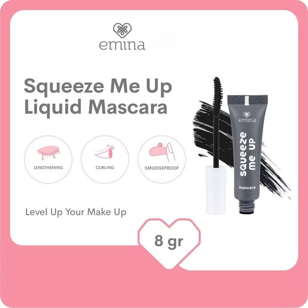 EMINA Squeeze Me Up Browcara Mascara 8 G Smudgeproof Water Resistant - Image 2